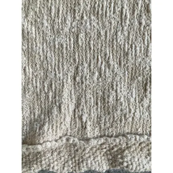 Free People Sweater Small Oversized Turtleneck Pullover Chunky Cream Beach Boho - Picture 5 of 16